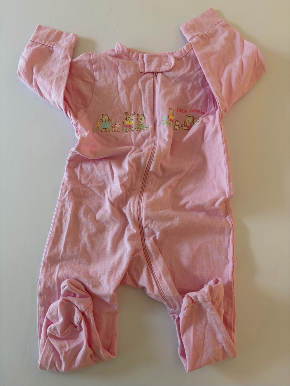 Vintage Gerber Baby Girl One Piece Footie Pajama Size 3-6 Months 100% Cotton